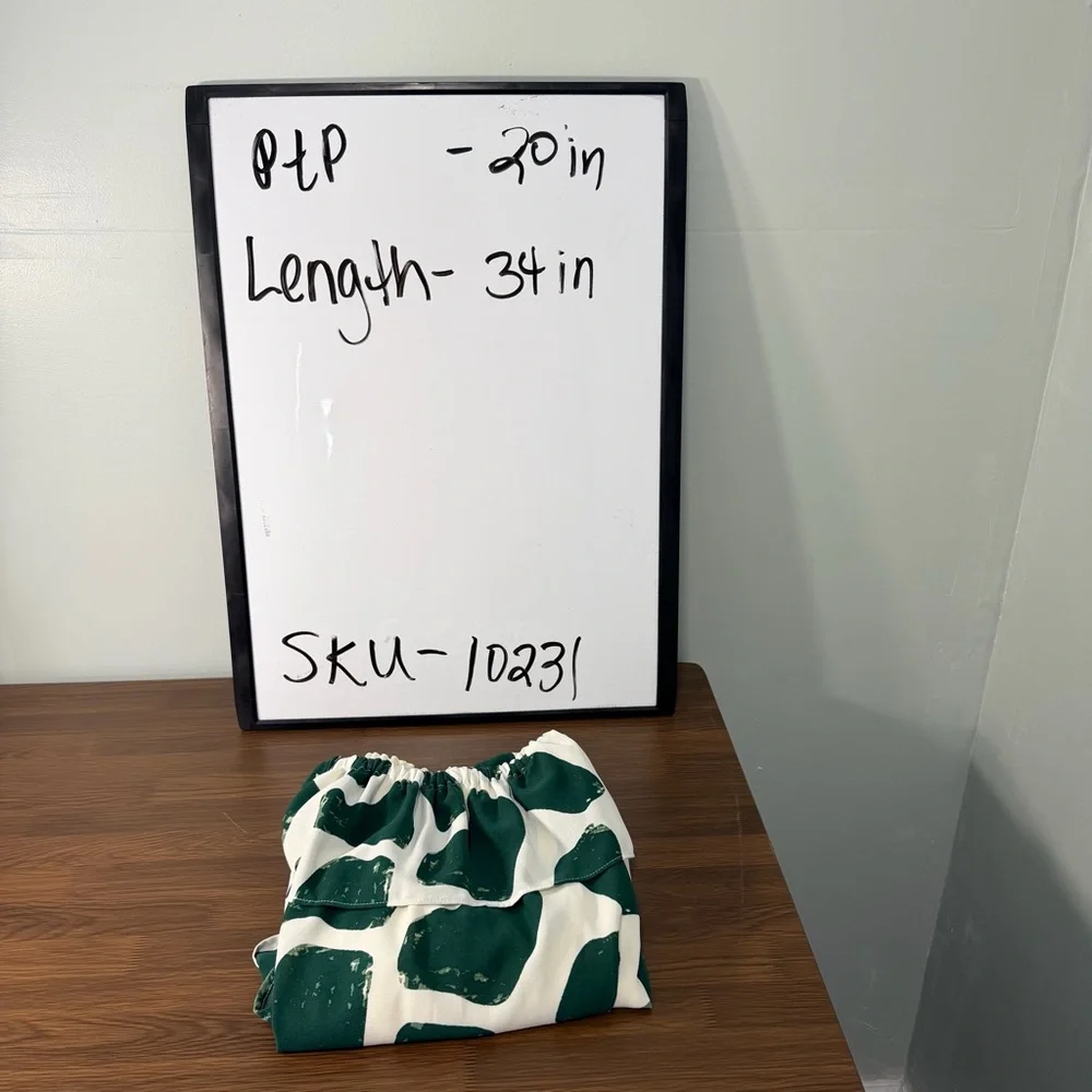 Nine West‎ Green and White Spotted Off-Shoulder Dress Size Medium
